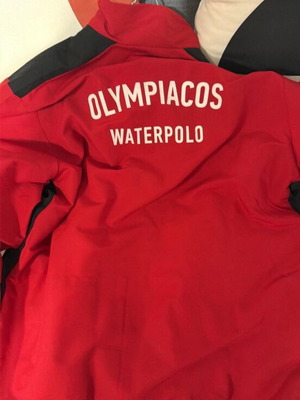 Olympiacos match worn polo jacket