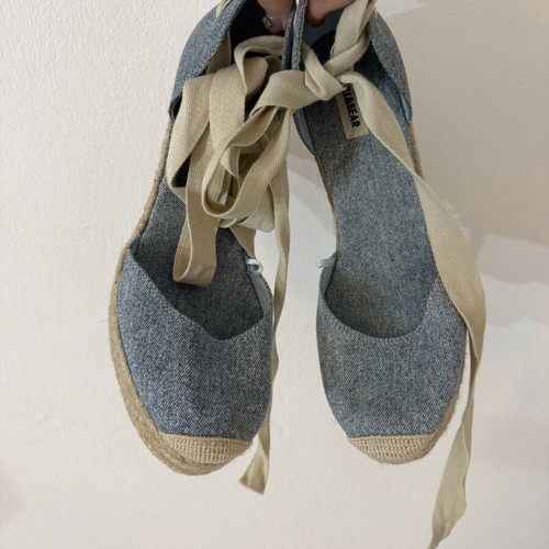 Pull & Bear platforms size EU 39 like new, blue and beige