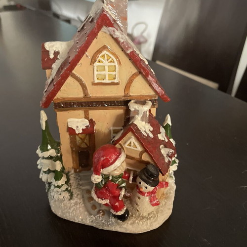 Christmas house decoration with Santa and snowman like new