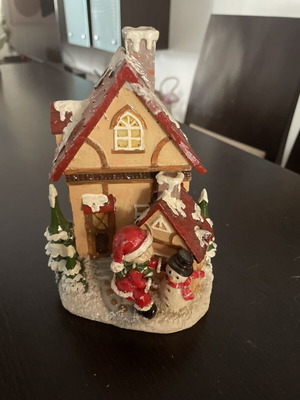 Christmas house decoration with Santa and snowman like new