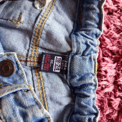 Zara baby denim jeans used for 18-24 months with lace