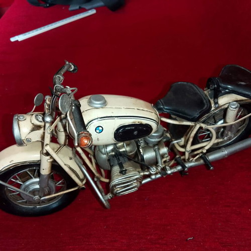 Handmade BMW R60-2 model toy iron white 1970 like new