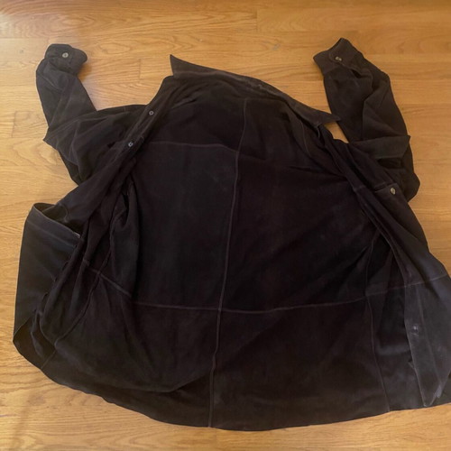 Suede leather shirt brown like new