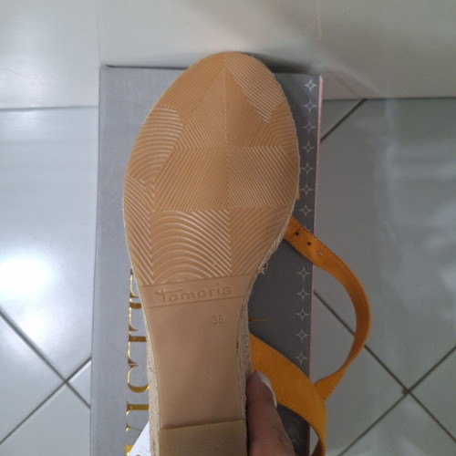 Tamaris women's platform sandals, mango color, size 38