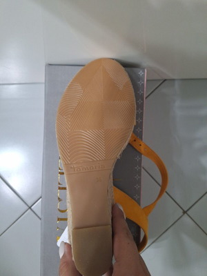 Tamaris women's platform sandals, mango color, size 38