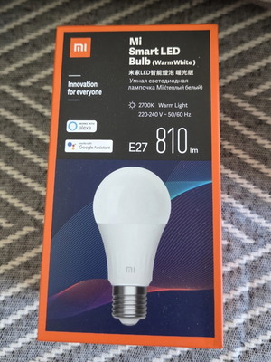 Xiaomi Smart Bulb LED 8W E27 Warm White 810lm dimmable like new