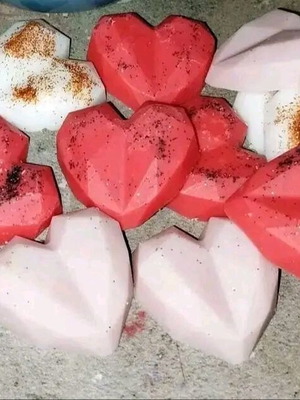 Wax melts καρδιά μεσαίο μέγεθος, πακέτο 15 τεμάχια καινούργιο