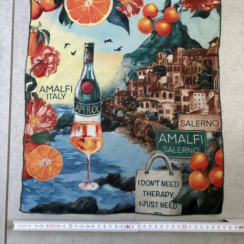 Amalfi Scarf like new, multicolor, 36x40cm