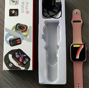 Smart Watch T100 Plus ροζ χρώμα