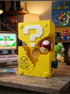 Mario Retro Decorative Diorama Lamp Inspired by Super Mario World New
