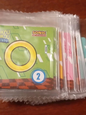 Koukouroukou Sonic stickers new, set of 19 pieces