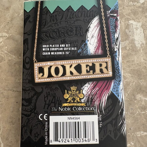 Harley Quinn Joker Necklace, The Noble Collection, Suicide Squad