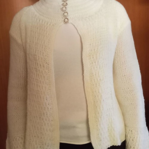 Handmade cardigan used, size M, beige