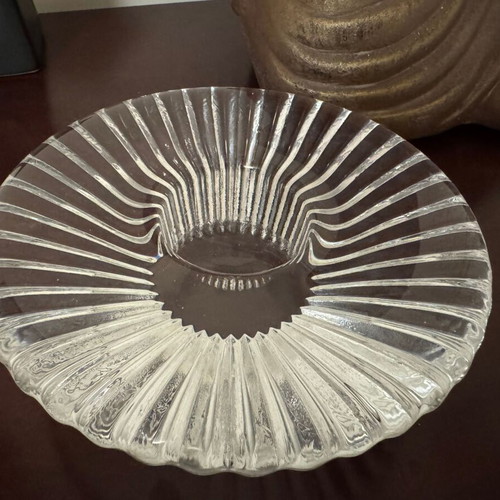 Crystal candle holder like new, 13 cm diameter