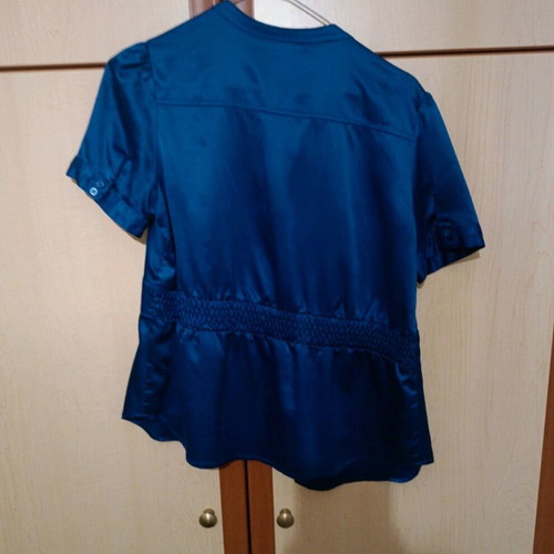 Satin shirt H&M used, size S, blue