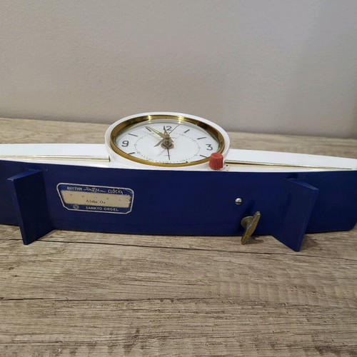 Rhythm table clock used, Japan, rare