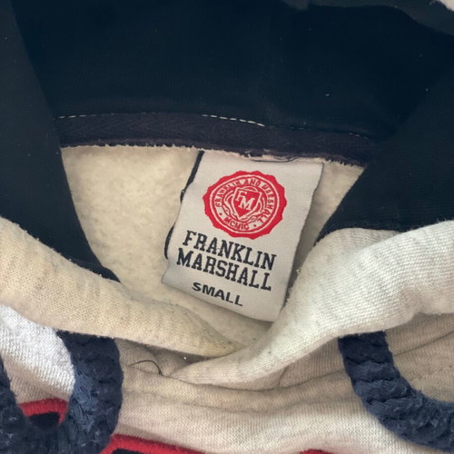 Franklin & Marshall sweatshirt size S used, gray with hood and pockets