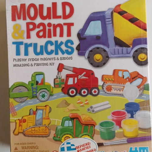 Mould & Paint Trucks kit, plaster fridge magnets and badges