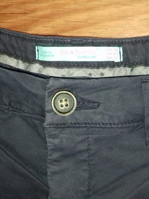 Bershka памучни летни къси панталони S/M употребявани сини