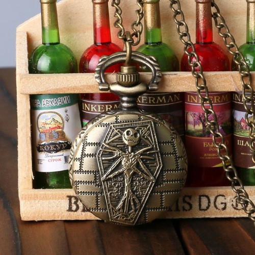 Jack Skellington The Nightmare Before Christmas Pocket Watch Pendant like new