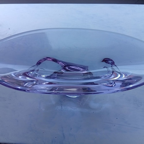 Alexandrite Czech Glass Candy Dish like new, color changing