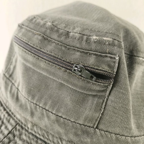 Men's khaki hat used, ideal for fishing