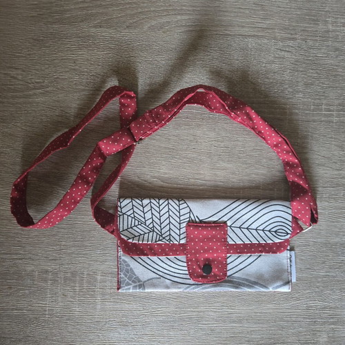 Handmade crossbody bag, multicolor, 20x11 cm