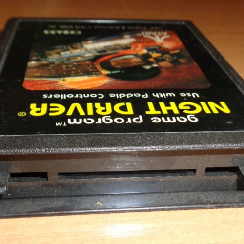 Atari 2600 Night Driver cartridge used, racing game
