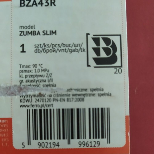 Ferro Zumba Slim 2F kitchen mixer tap, red