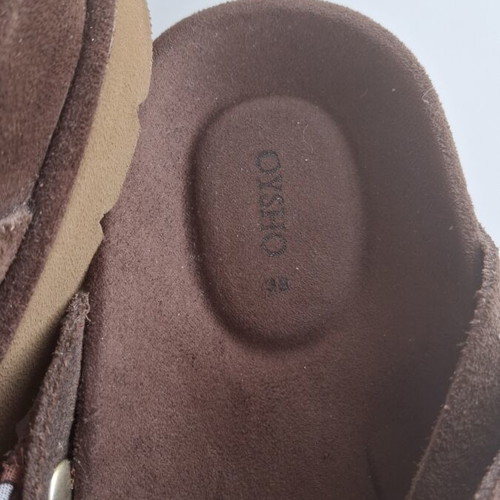 Oysho leather clogs size 38, new, handmade decoration