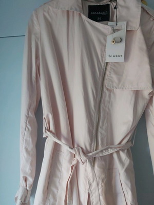 Καπαρντίνα Top Secret καινούργια, ροζ ανοιχτό, μέγεθος 36