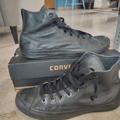 Converse All Star leather boots used, size 42, black