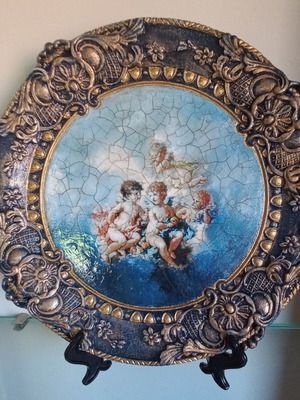 Decorative tray handmade from MDF 30 cm