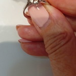 Diamond Solitaire Ring K18 White Gold, like new