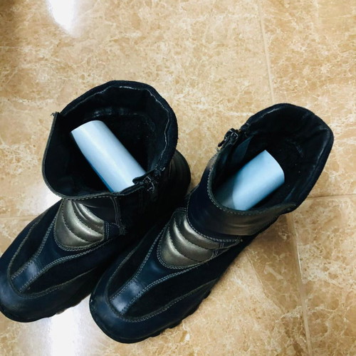 KK kids shoes used, blue boots size 34