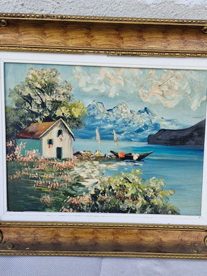 Vintage frame used with embossed border 50×60 cm