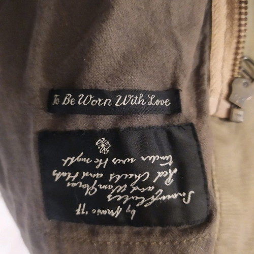 Maison Scotch women's military jacket used, green with detachable fur collar