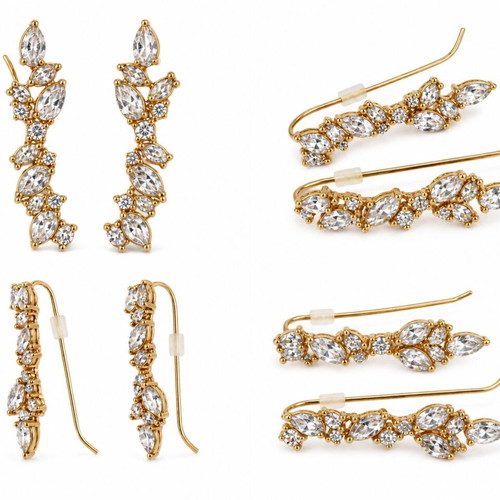 H&M golden colour earrings