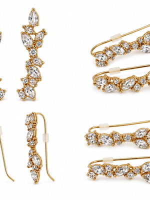 H&M golden colour earrings