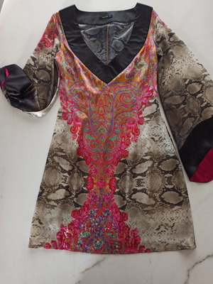 Φόρεμα μίνι μεταξωτό Mischalis Atelier σαν καινούργιο, πολύχρωμο