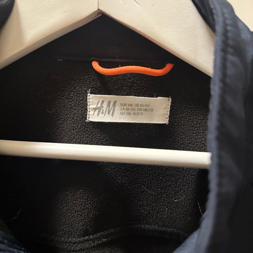 Children's dark blue waterproof jacket with lining used