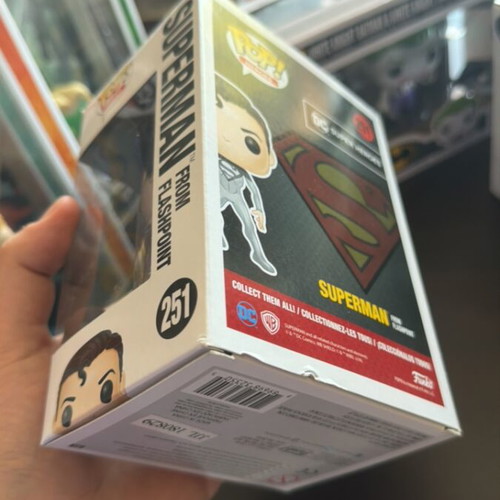 Funko Pop Superman Chase vinyl figure used with box damage