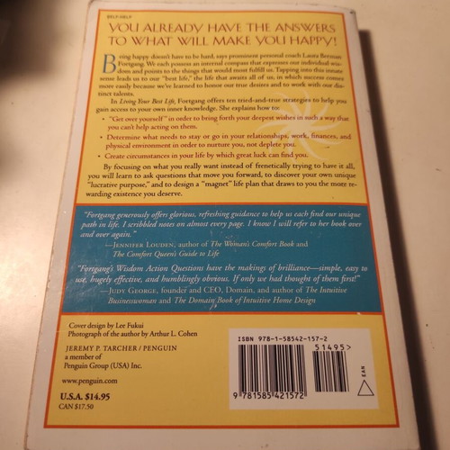Living Your Best Life by Laura Berman Fortgang used, philosophical essay