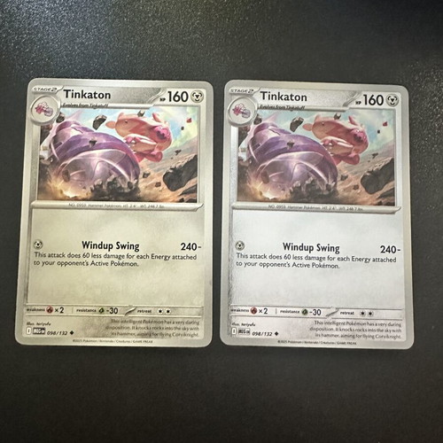 Tinkaton 098/132 Mega Evolution Pokemon cards, normal and reverse