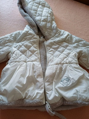 Alouette reversible jacket 18-24 months like new with hood and belt