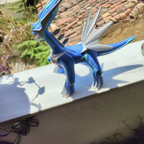 The Master of Time Dialga 3D printed figure 30 cm hand painted