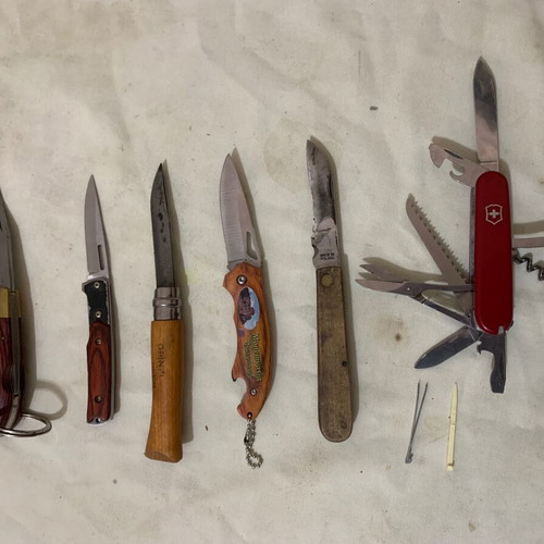Vintage pocket knife set used collection