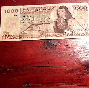 Χαρτονομισμα 1000 ΡESOS MEXICO1984