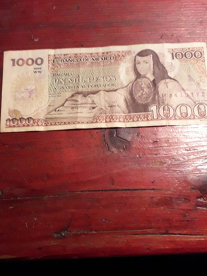 Χαρτονόμισμα 1000 ΡESOS Mexico 1984 μεταχειρισμένο