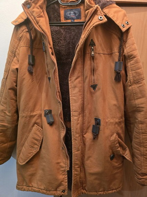 Men's Long Jacket ET-9 Large like new, orange